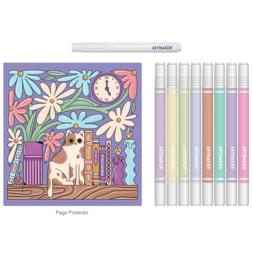 Art Maker: Cololoring Kit - Library Cats