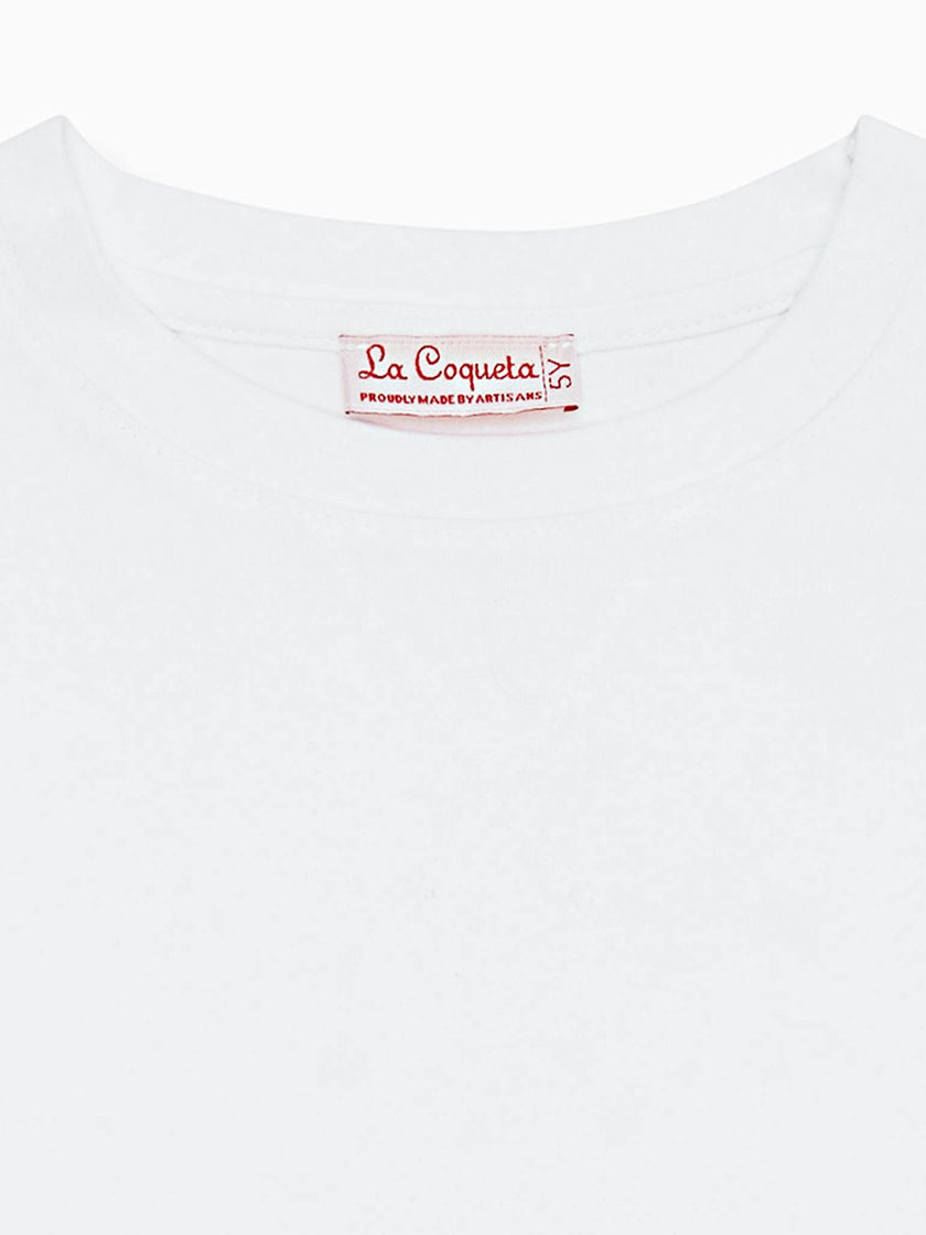 White Arturo Kids Cotton T-Shirt