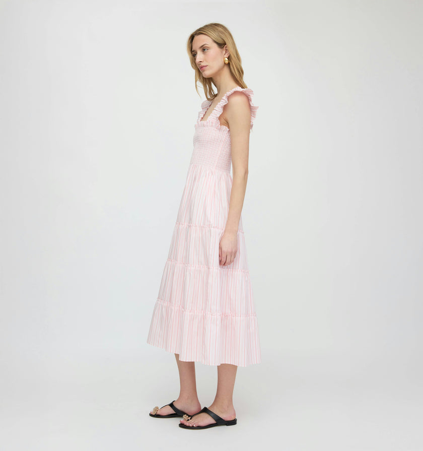 Hill House Home | The Ellie Nap Dress | Pink Variegated Stripe | Small | Adult | Women's Clothing