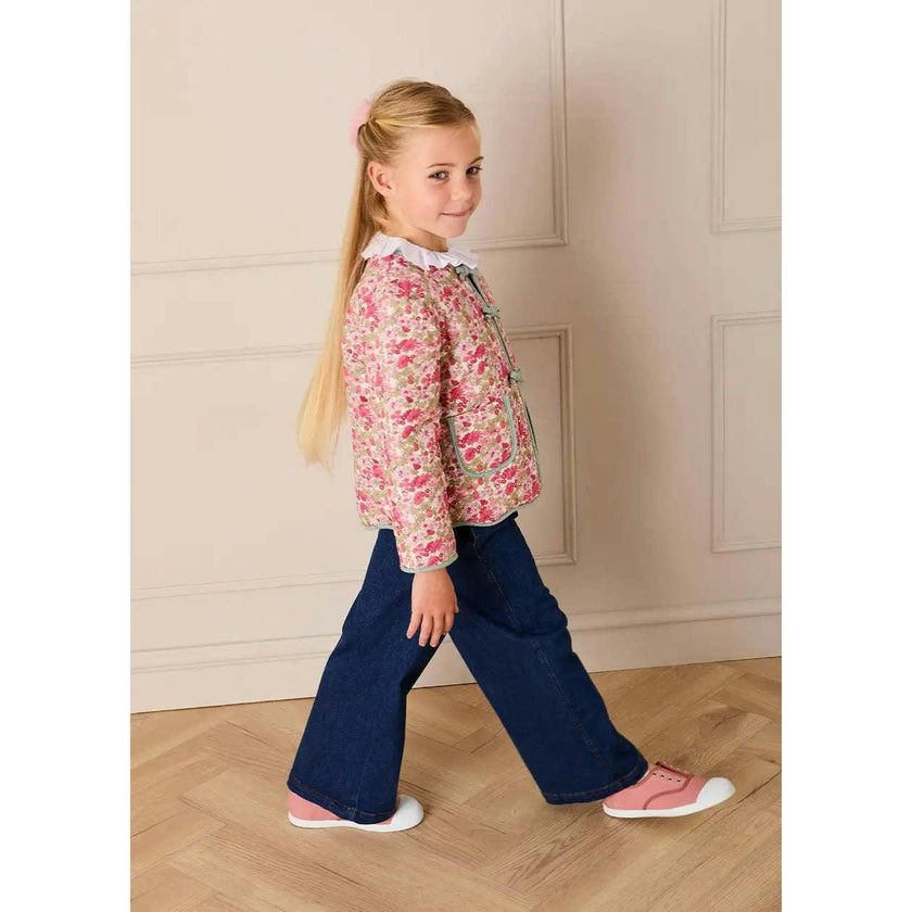 Margret Floral Reversible Quilted Jacket in Pink (4-12yrs)