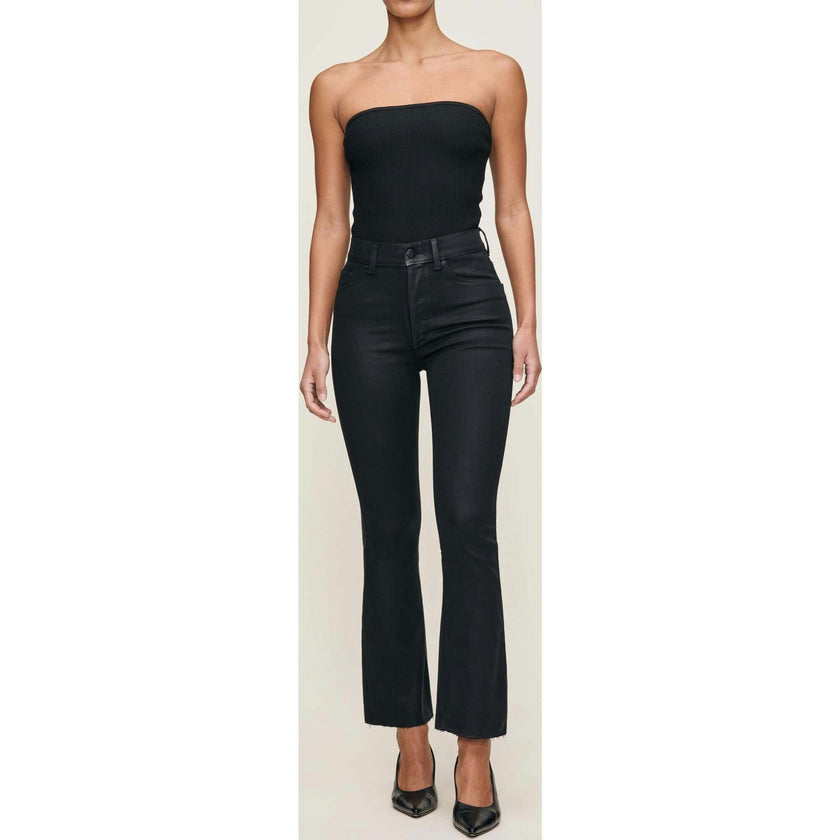 Bridget Boot High Rise Instasculpt™ Crop Jeans Black Coated