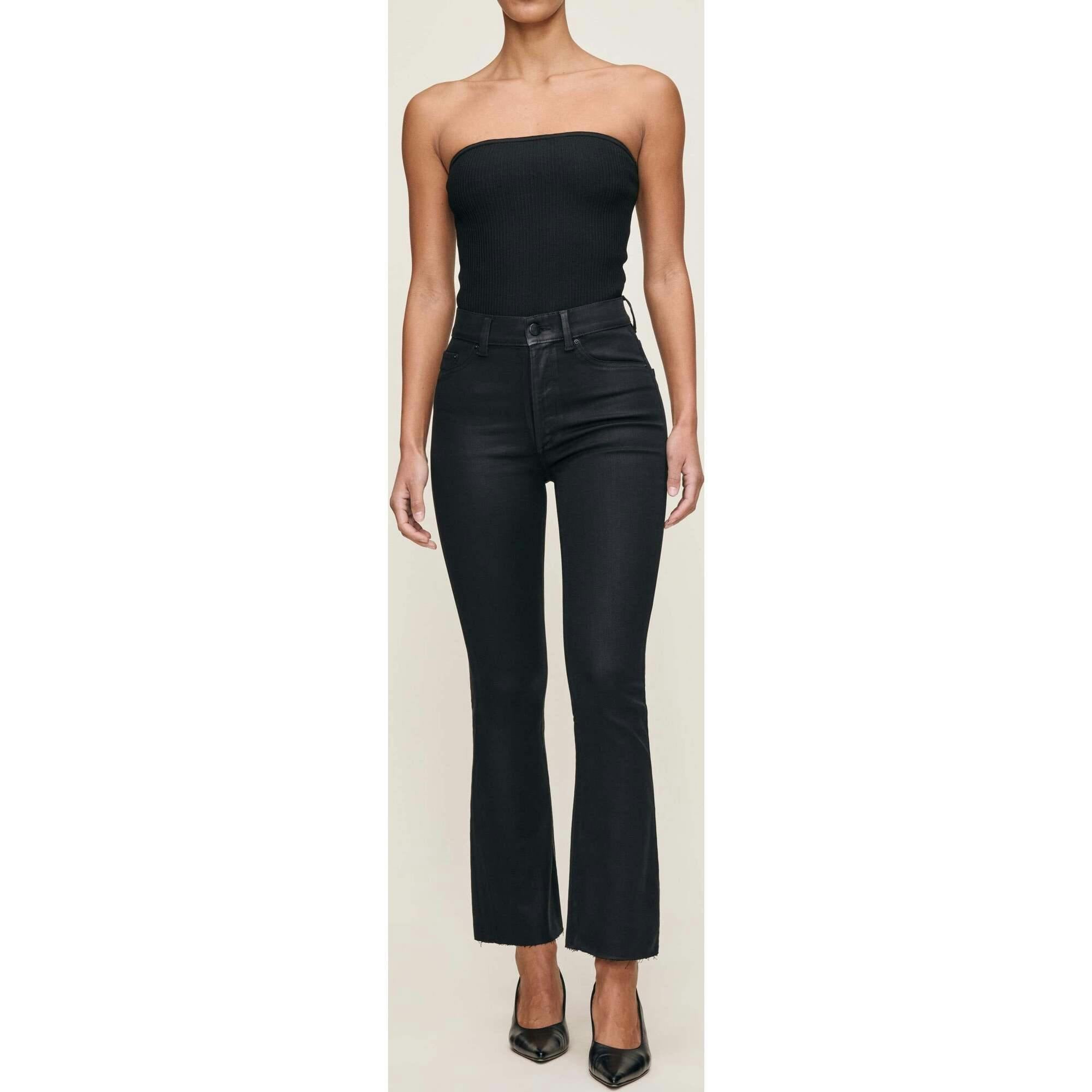 Bridget Boot High Rise Instasculpt™ Crop Jeans Black Coated