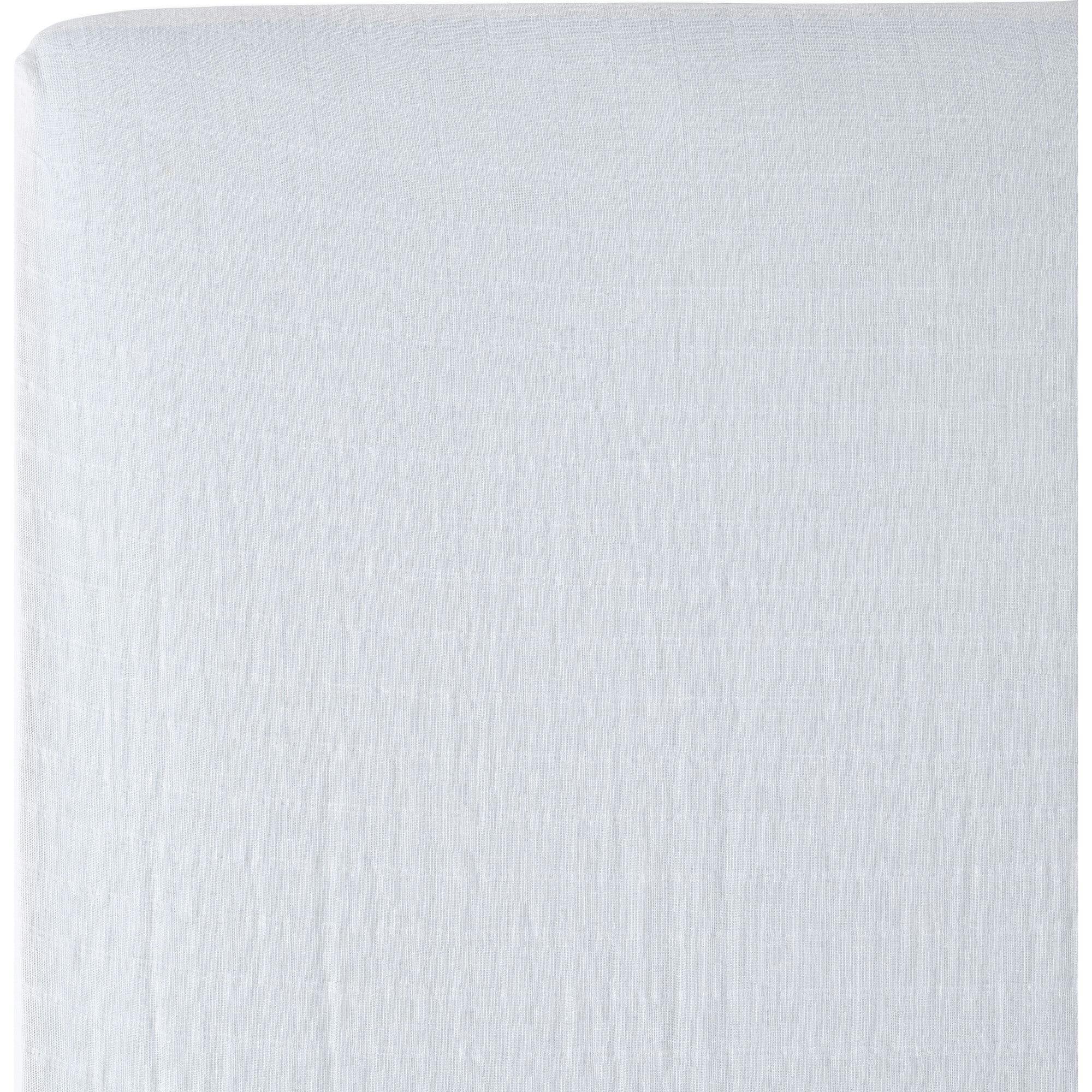 Cotton Muslin Crib Sheet - White