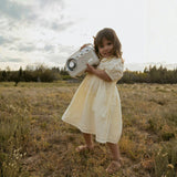 Organic Smocked Collar Dress - Butter Yellow