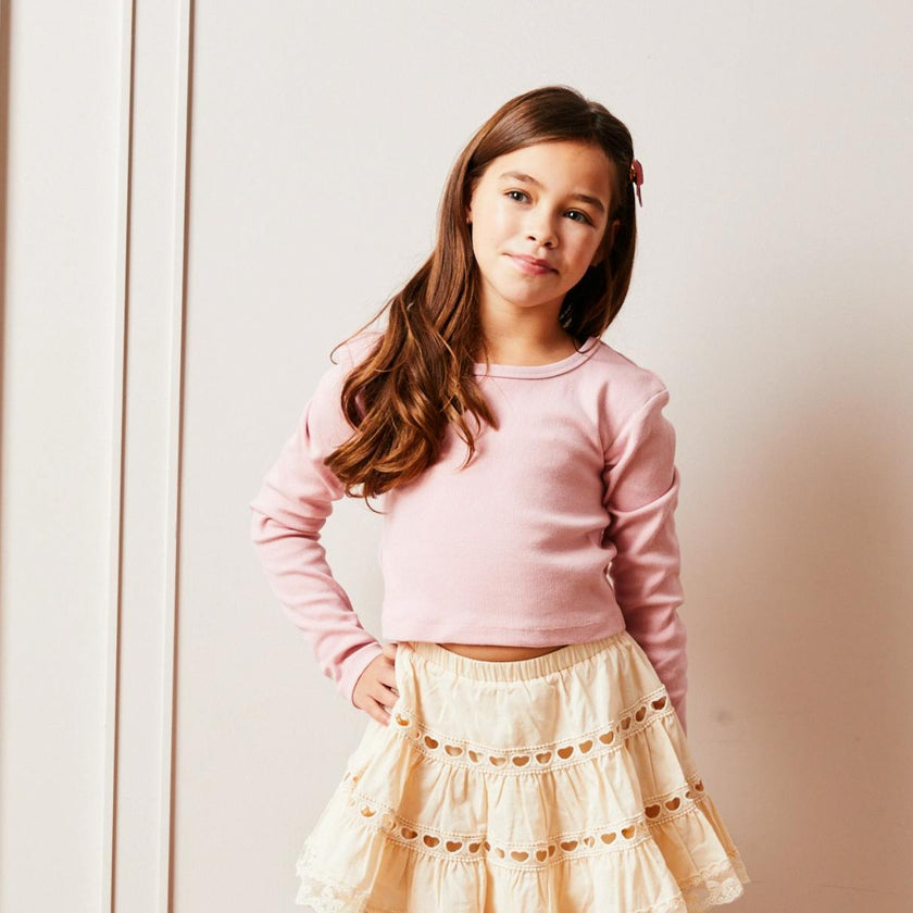 Sofia Champagne Heart Bow Lace Mini