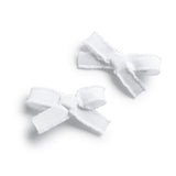 Halo Luxe Dahlia Deconstructed Grosgrain Ribbon Double Clip Set - White