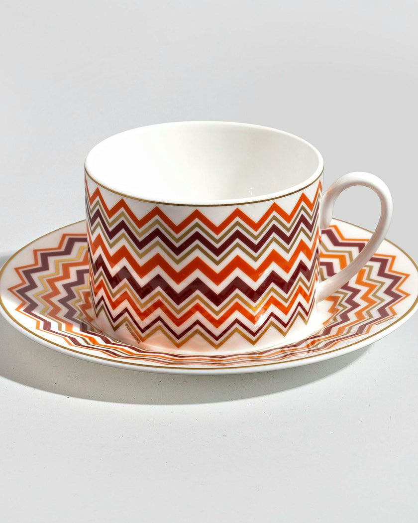 Tea Cup & Saucer Iconic Set of 2 In Luxury Box Diam. 3.3"