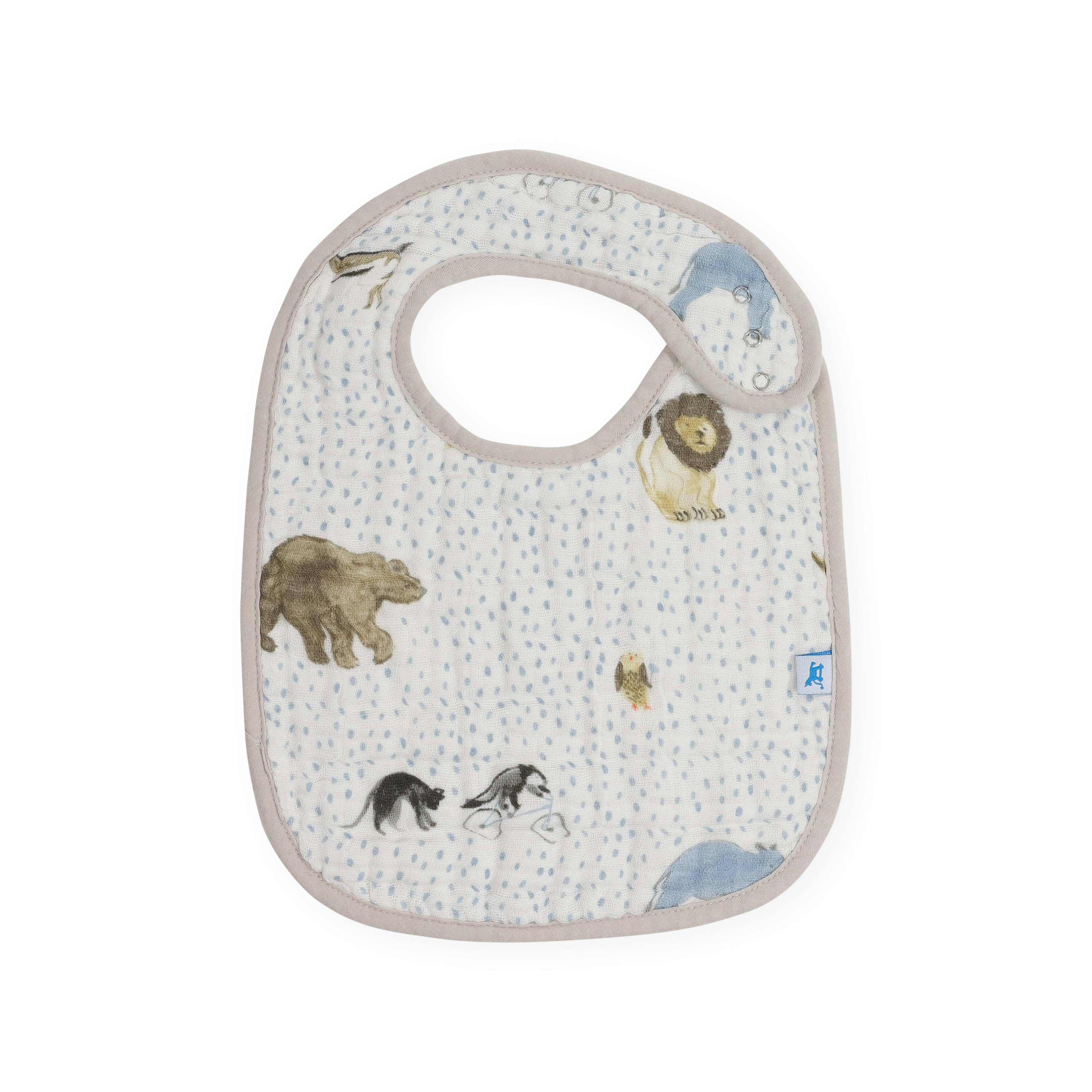 Cotton Muslin Classic Bib 3 Pack - Party Animals
