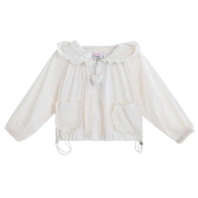 White Lace-Trim Skirt Ensemble