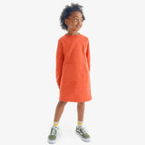 Kids cozy fleece sweatshirt dress