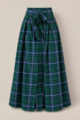 Angela Skirt in Emerald Plaid
