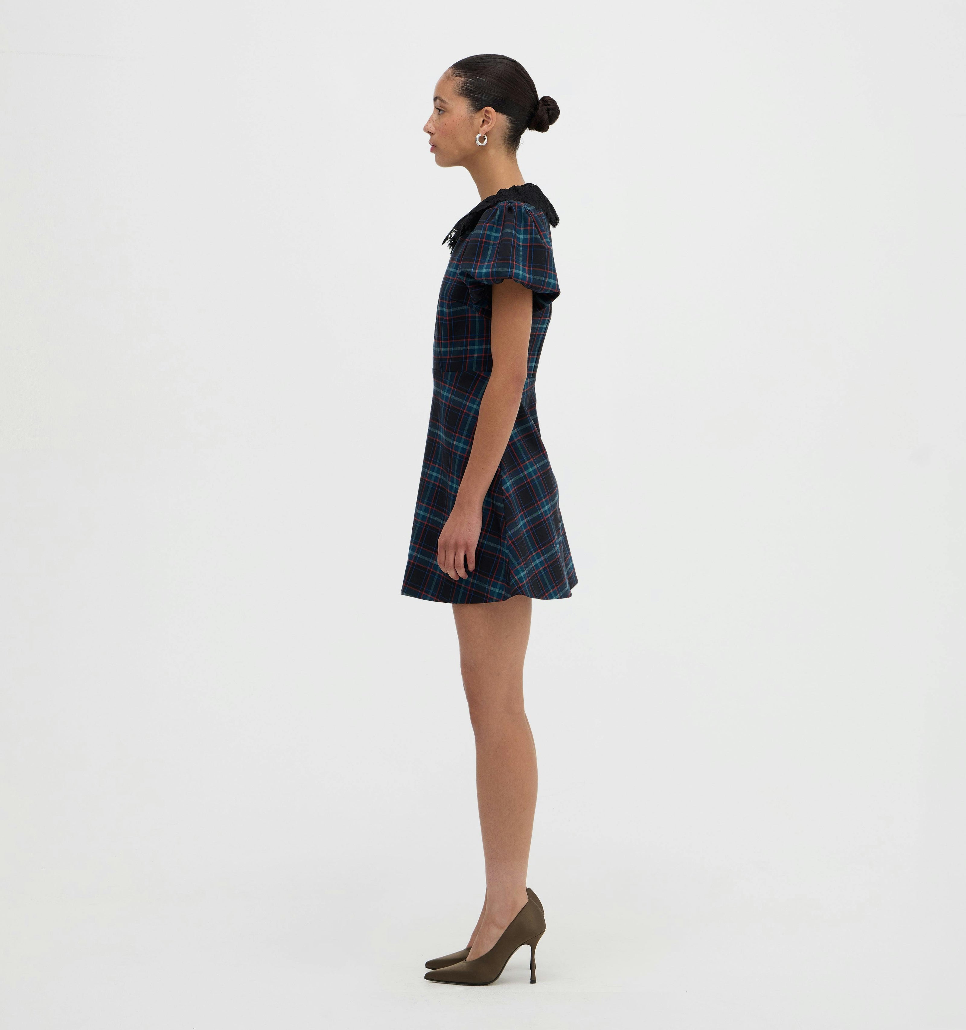 The Antoinette Dress - Jewel Tartan