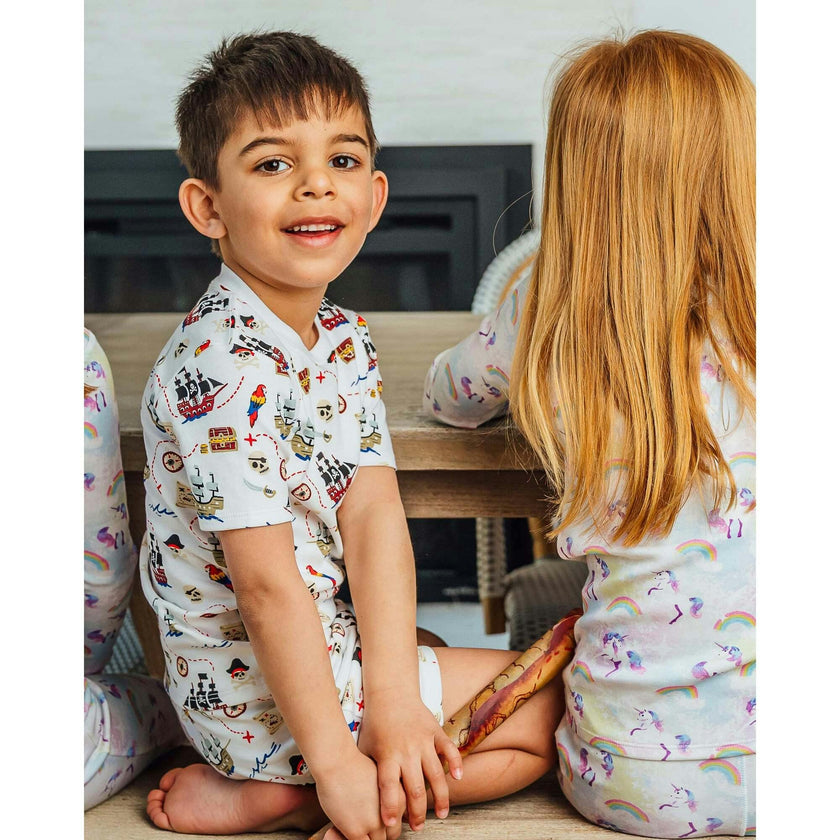 The Organic Short Sleeve Pajama Set [Ahoy Mates]