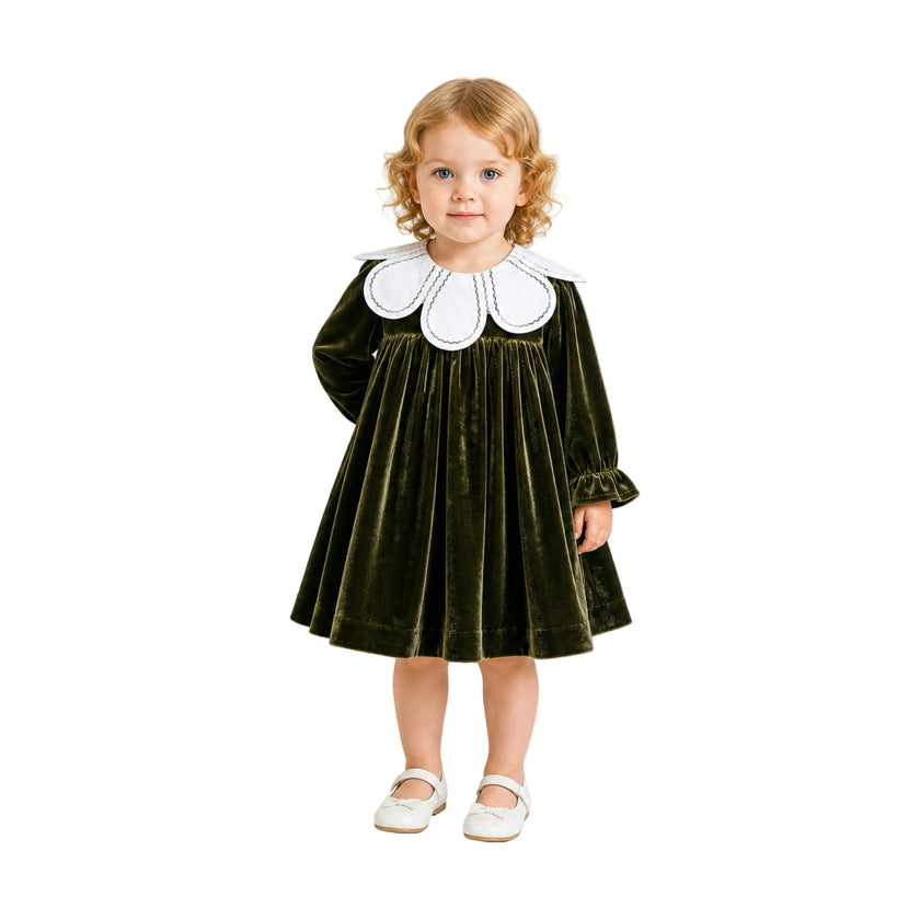 Olive & Petal Velvet Dress