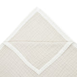 Organic Cotton Muslin Quilted Throw - Sand Stripe