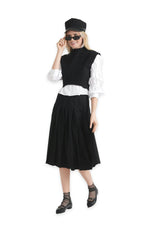 Cropped Mohair Mock Neck Vest