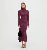 The Rizzo Dress - Plum Damask