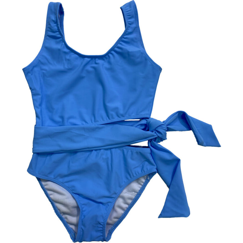 Kids Tank Tie Side Swimsuit Light Blue