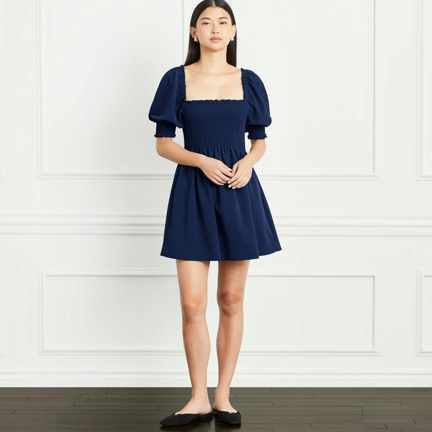 The Athena Nap Dress - Navy Crepe