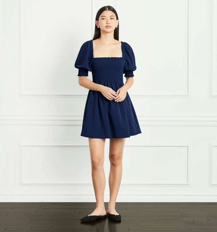 The Athena Nap Dress - Navy Crepe