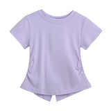 Purple Tee with Bow Back