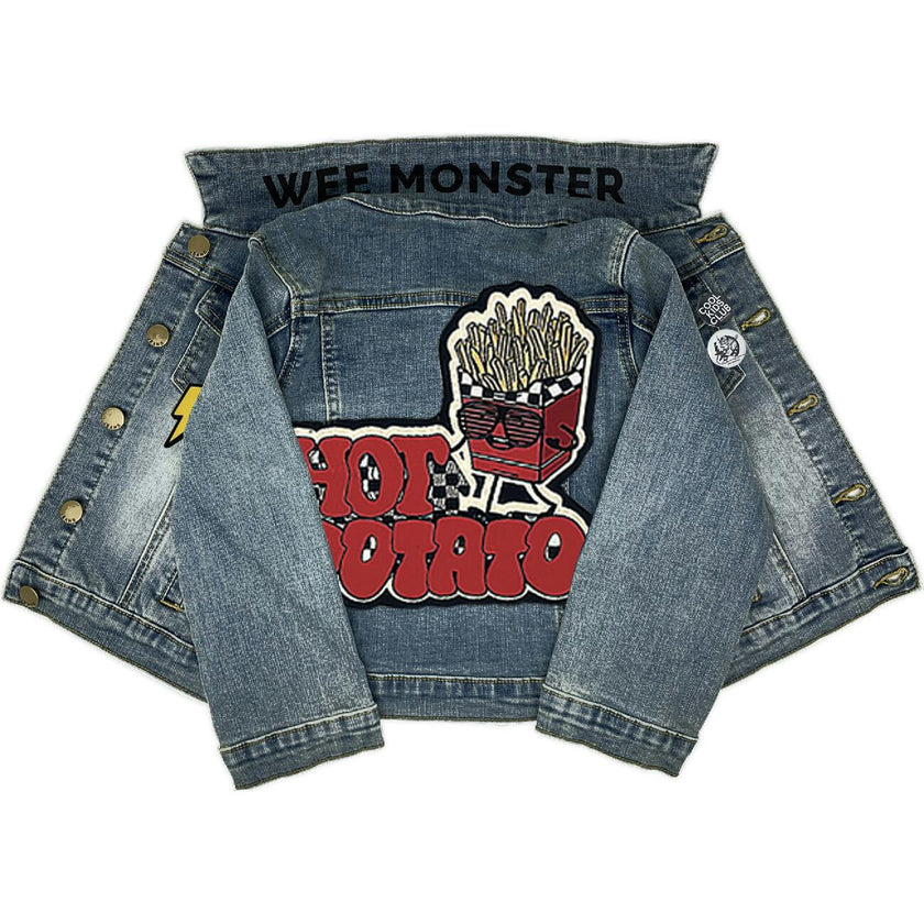 Hot Potato Black Denim Jacket - Unisex for Boys and Girls