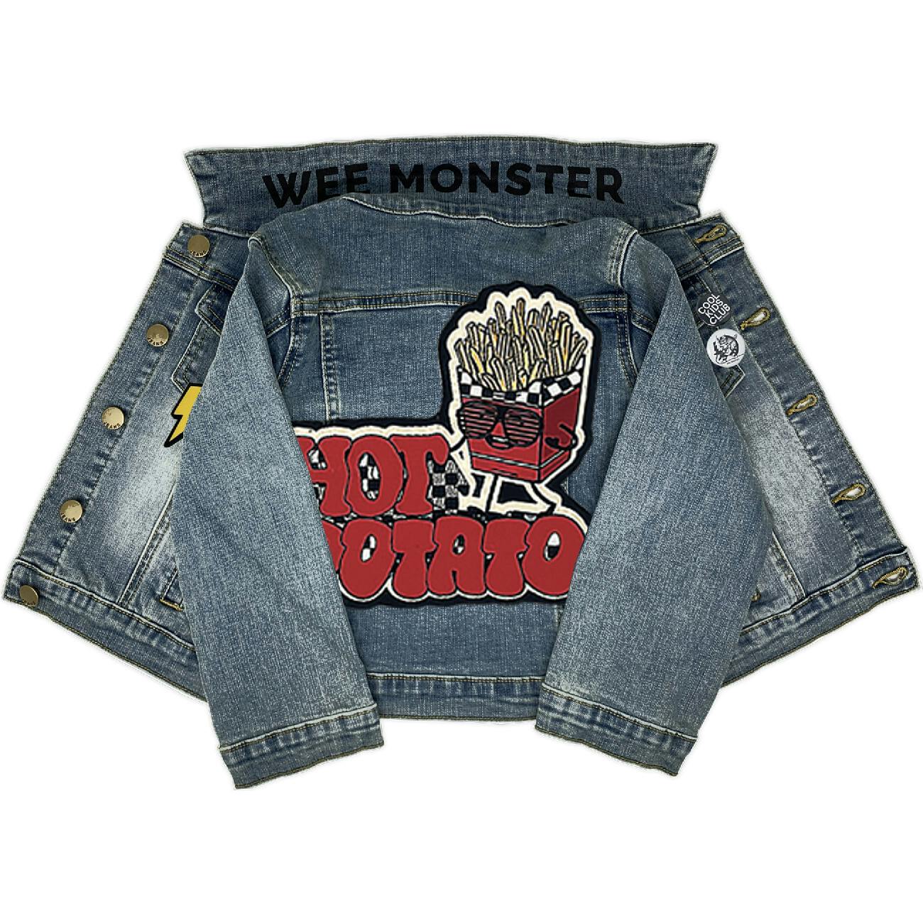 Hot Potato Black Denim Jacket - Unisex for Boys and Girls