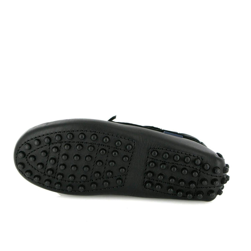Smooth Leather Laces Drivers, Black
