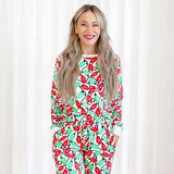 Organic Adult Women's Pajamas - Holiday Lights