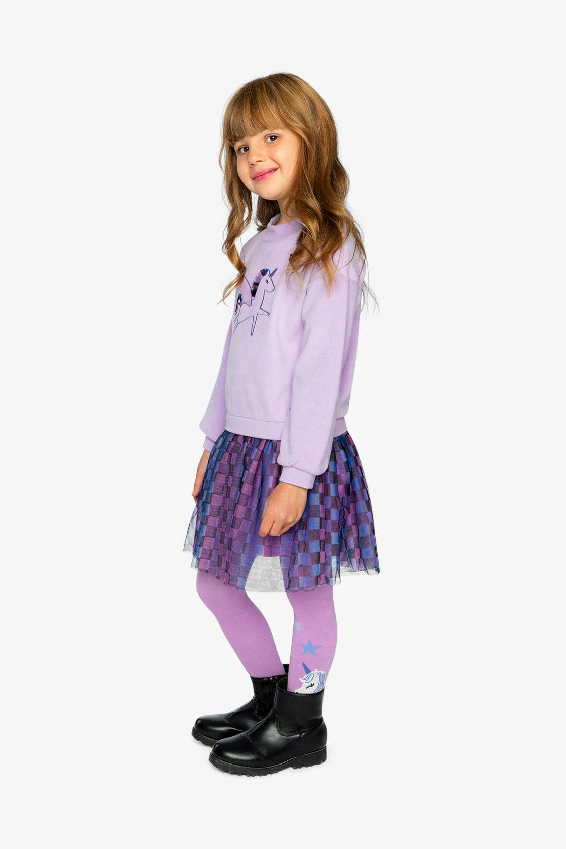Bi-Material Dress Violet