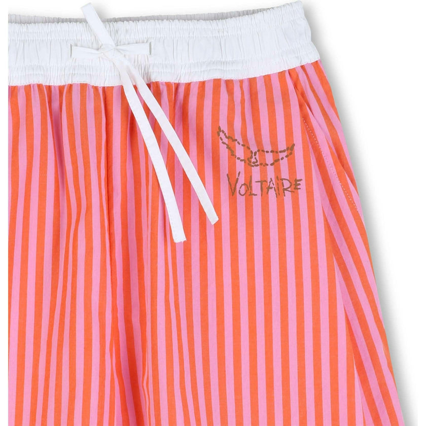 ZADIG & VOLTAIRE Make Art Striped Shorts - Pink Orange