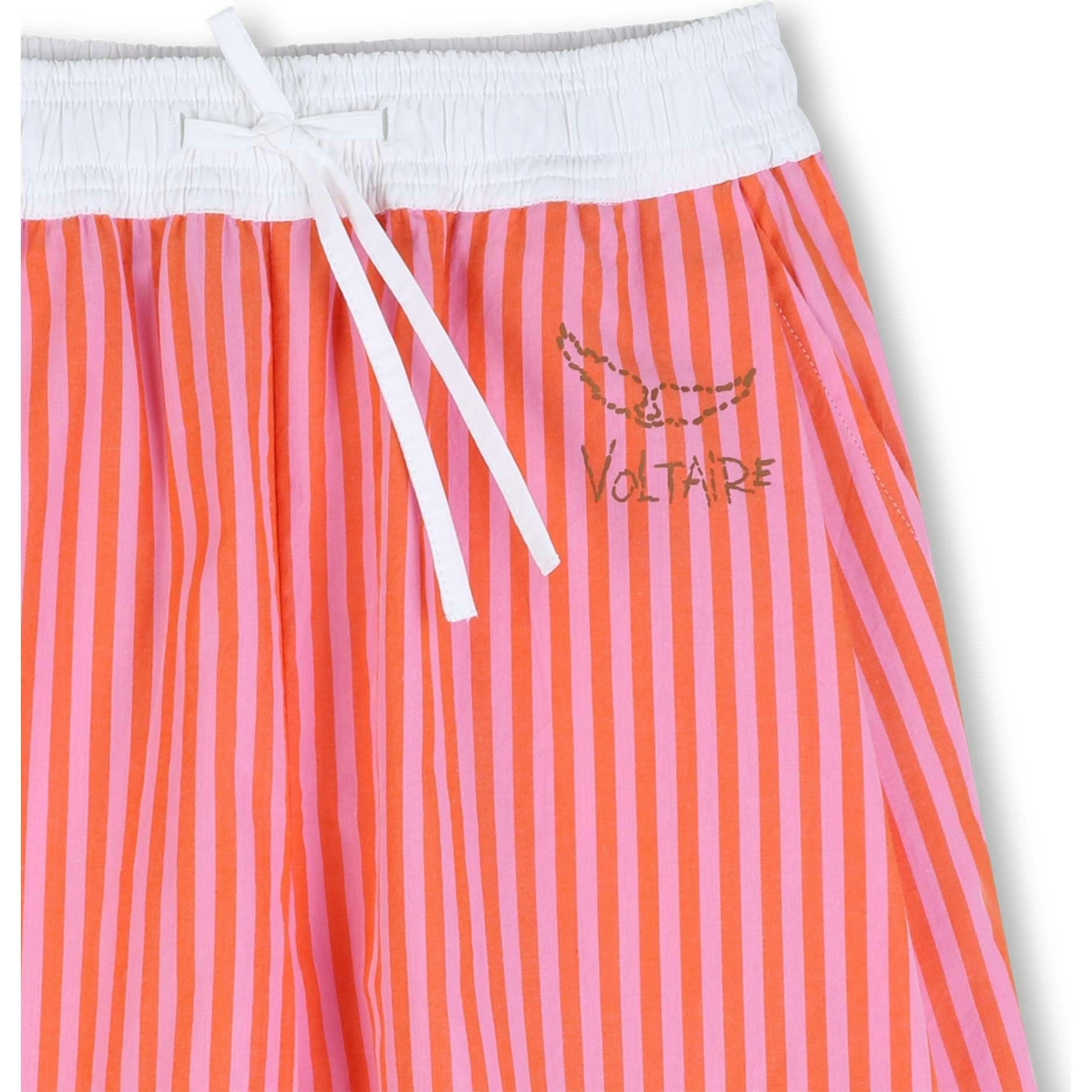 ZADIG & VOLTAIRE Make Art Striped Shorts - Pink Orange