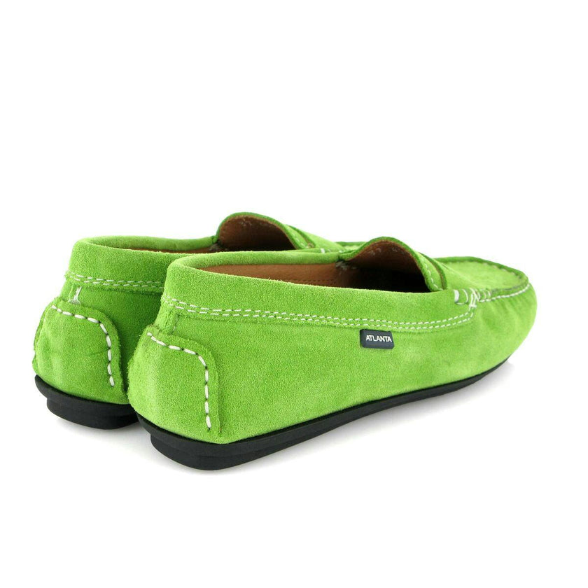 City Walker Moccasins, Green Suede