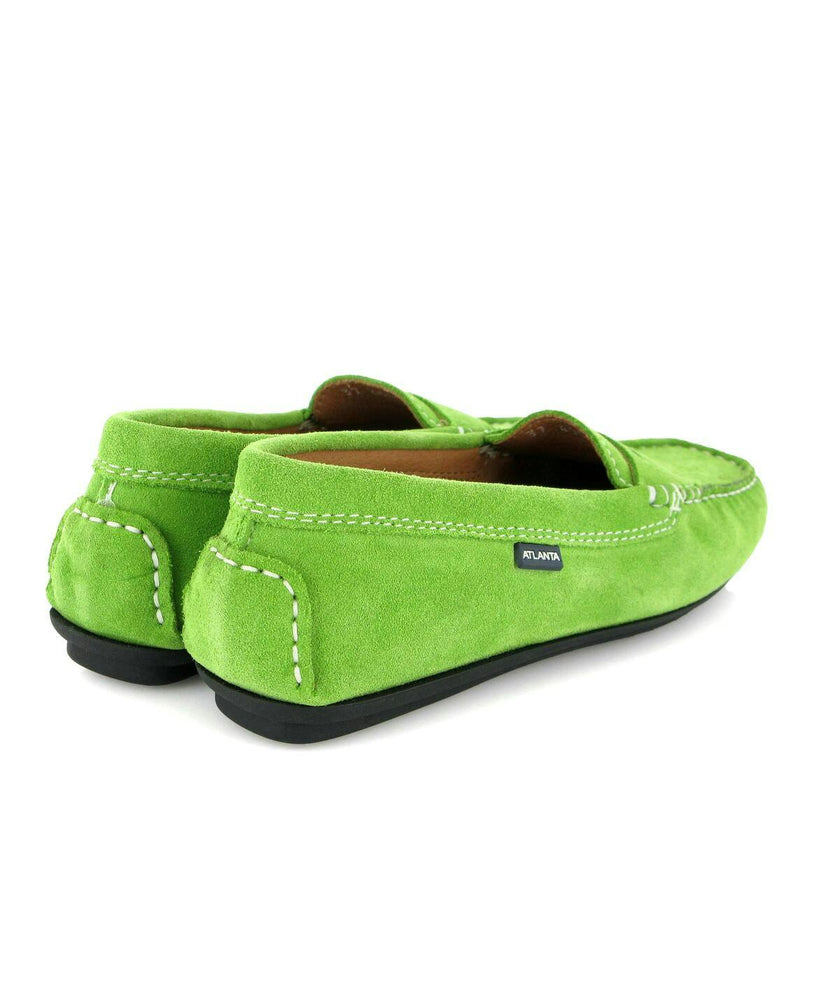 City Walker Moccasins, Green Suede
