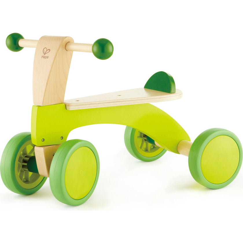 Scoot Around Ride-On Wood Balance Bike in Bright Green
