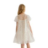 White Perivale Floral Overlay Dress
