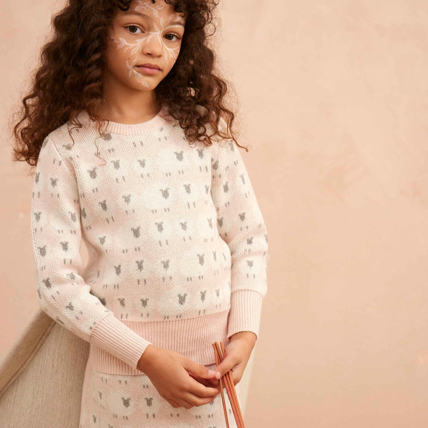 Little Bo Peep Pencil Skirt | Blush
