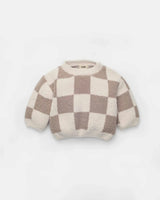 Boxy Sweater • Checkers Fuzzy