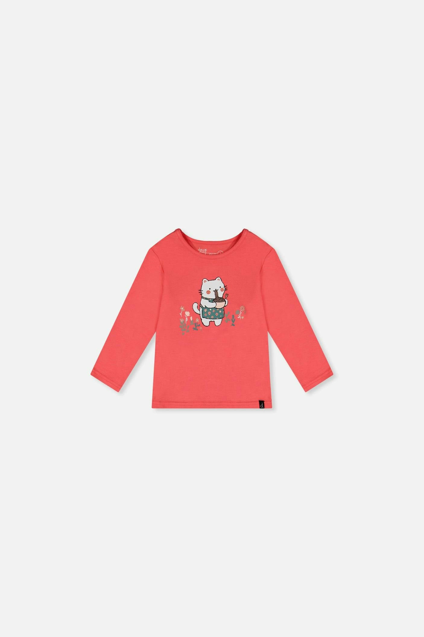 Baby Organic Cotton Long Sleeve T-Shirt Coral Pink