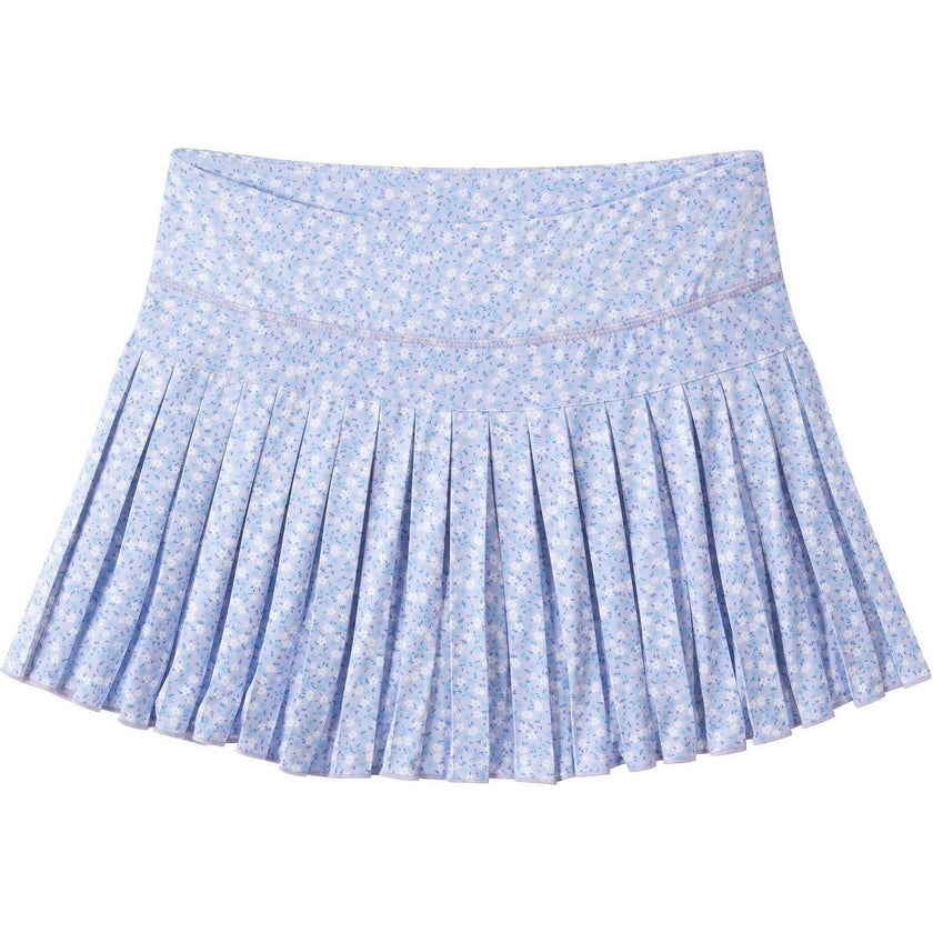 Tween Girls Printed Pleated Skort | Purple Floral