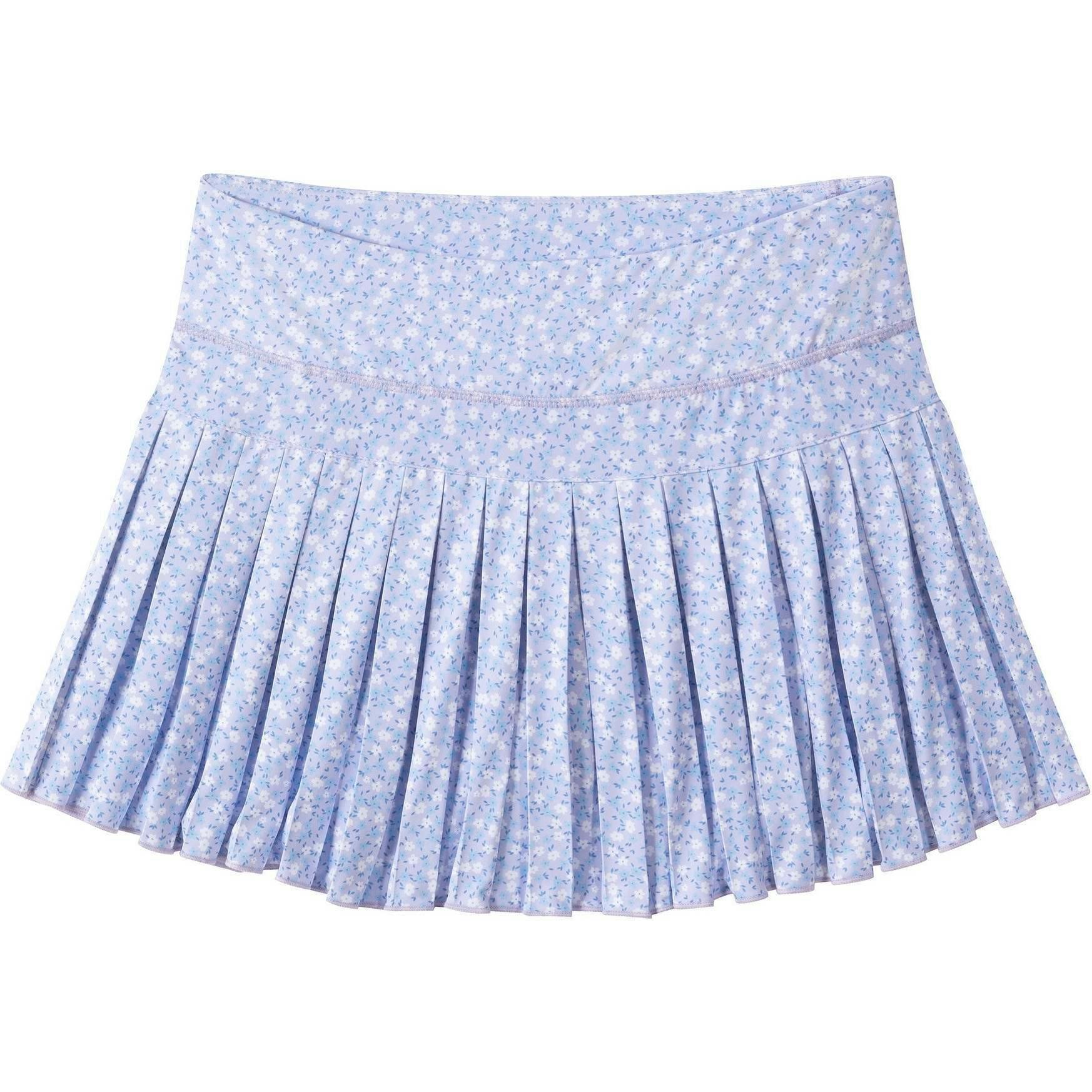 Tween Girls Printed Pleated Skort | Purple Floral