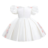 White Noeline Floral Appliqué Dress