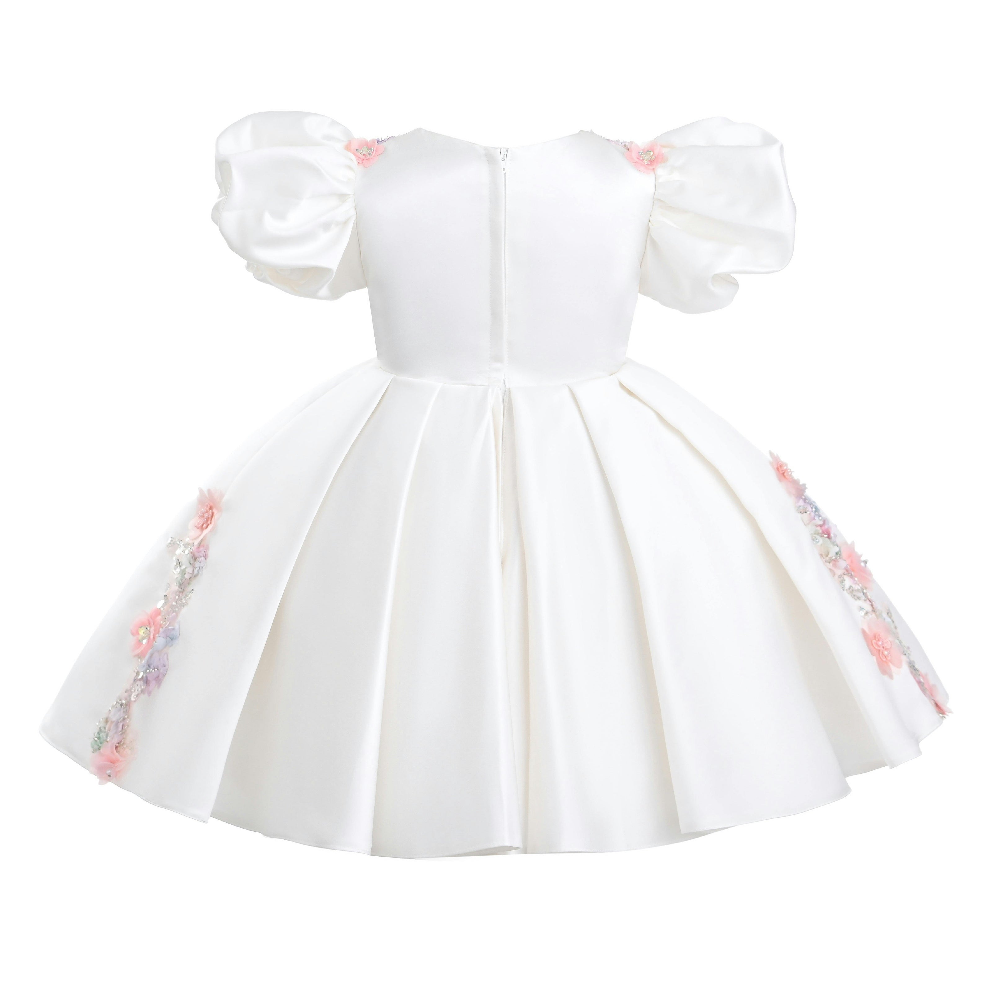 White Noeline Floral Appliqué Dress