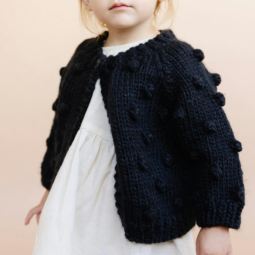 Popcorn Cardigan, Black