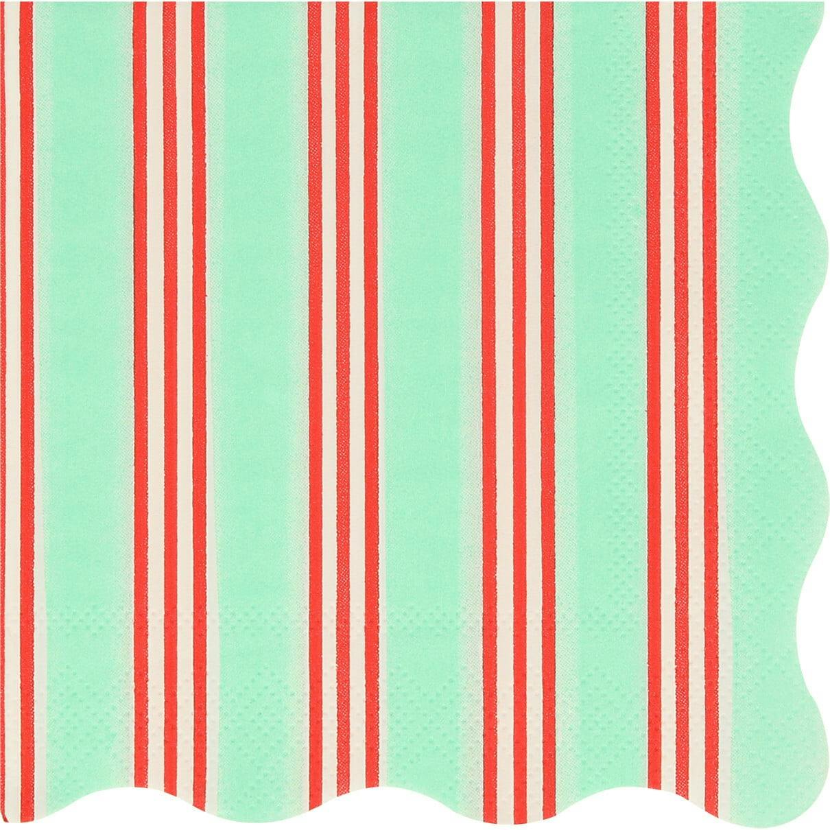 Festive Stripe Small Napkins