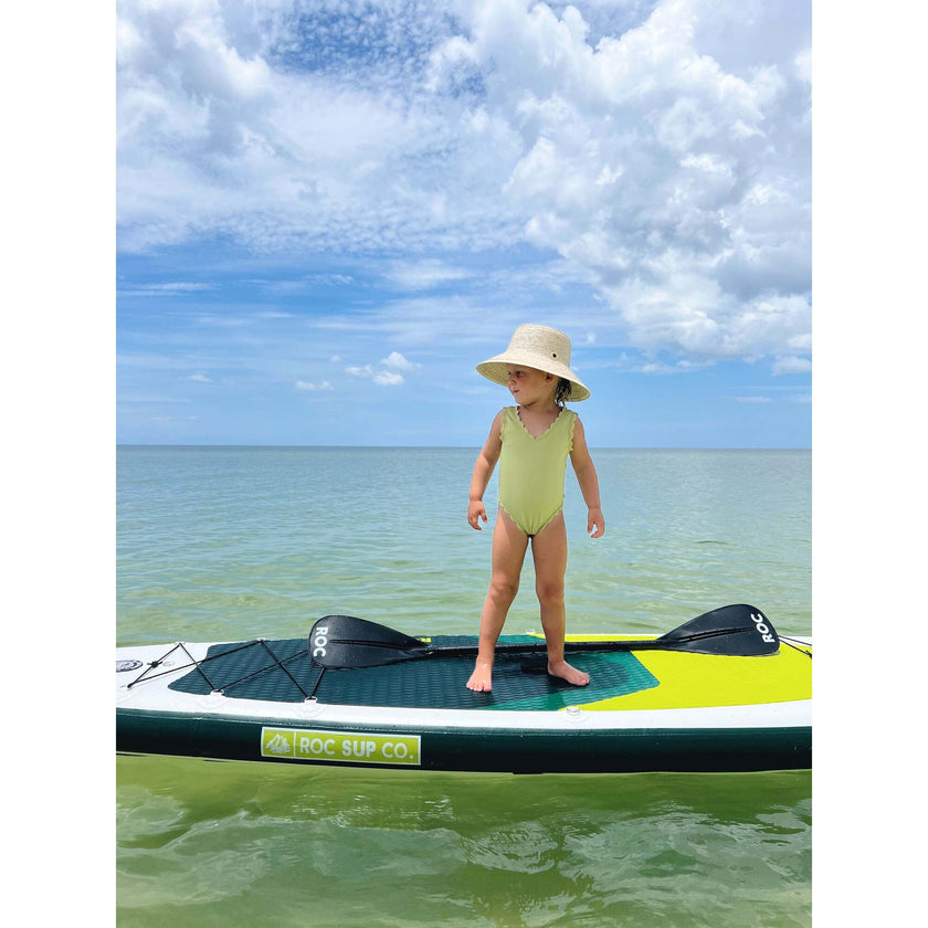 Little Girls Palmetto Long & Thin Grosgrain Ribbon Bucket Hat