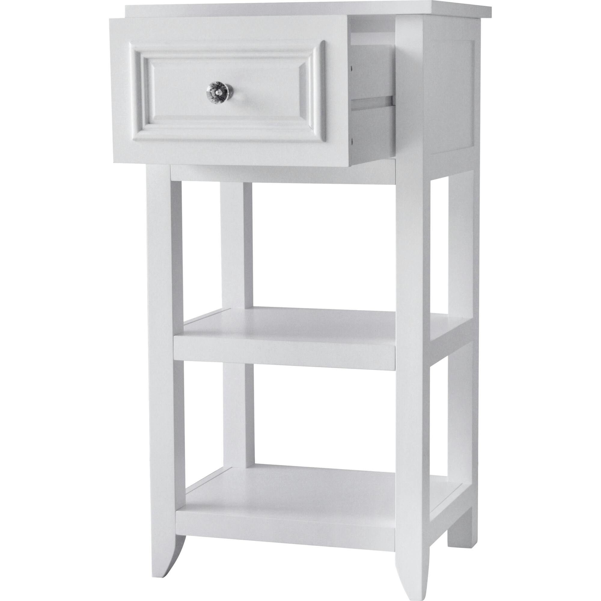 Dawson Wooden Floor Cabinet with Cross Molding and Drawer