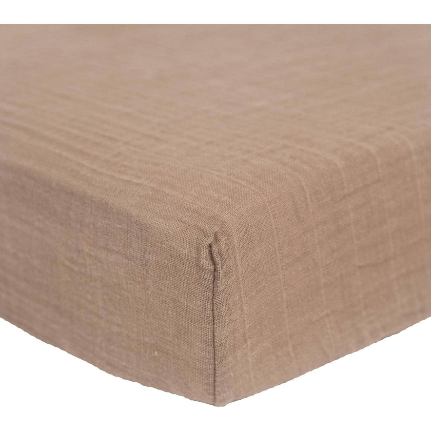 Organic Cotton Muslin Crib Sheet - Driftwood