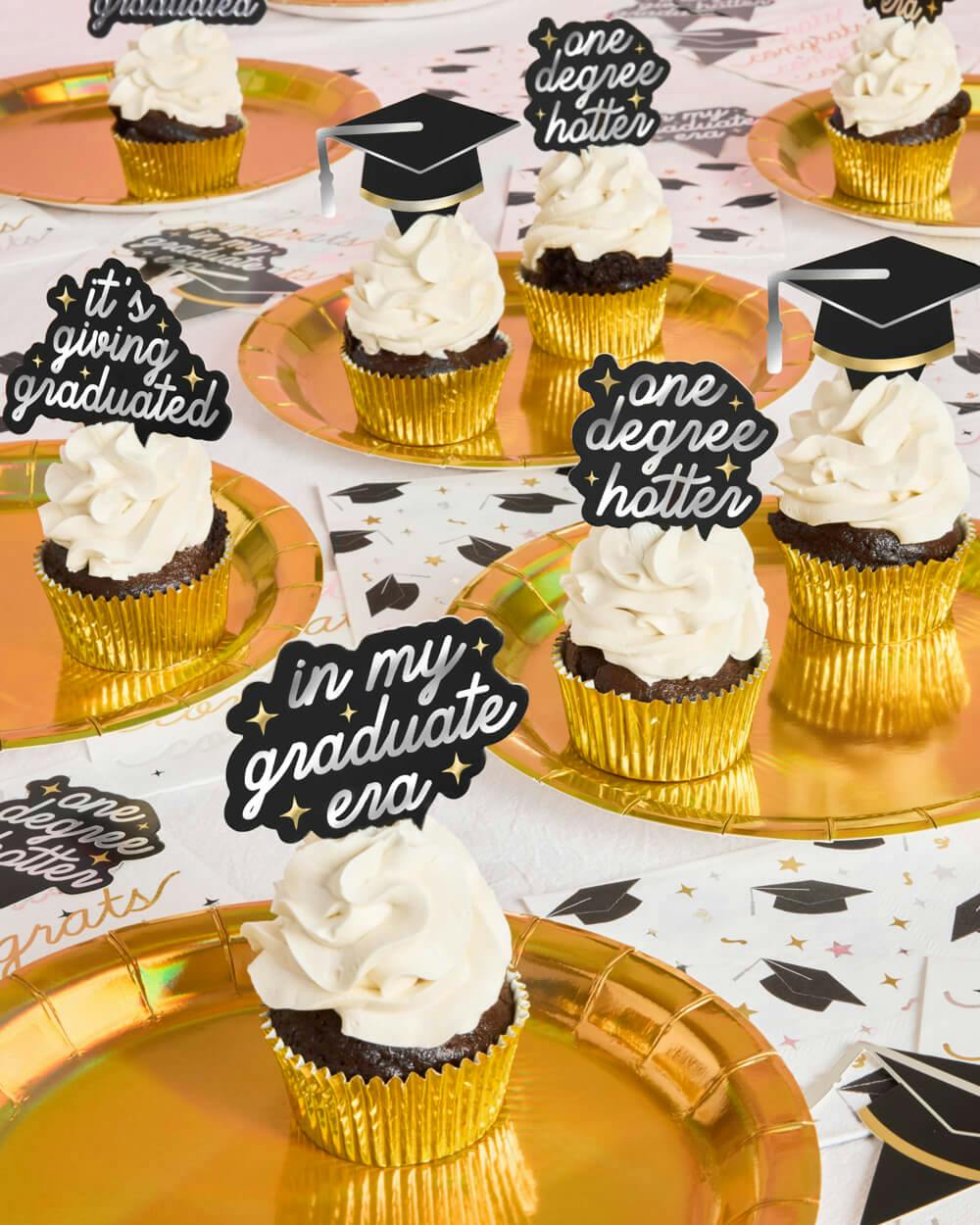 Graduation Toppers - 24 cupcake toppers