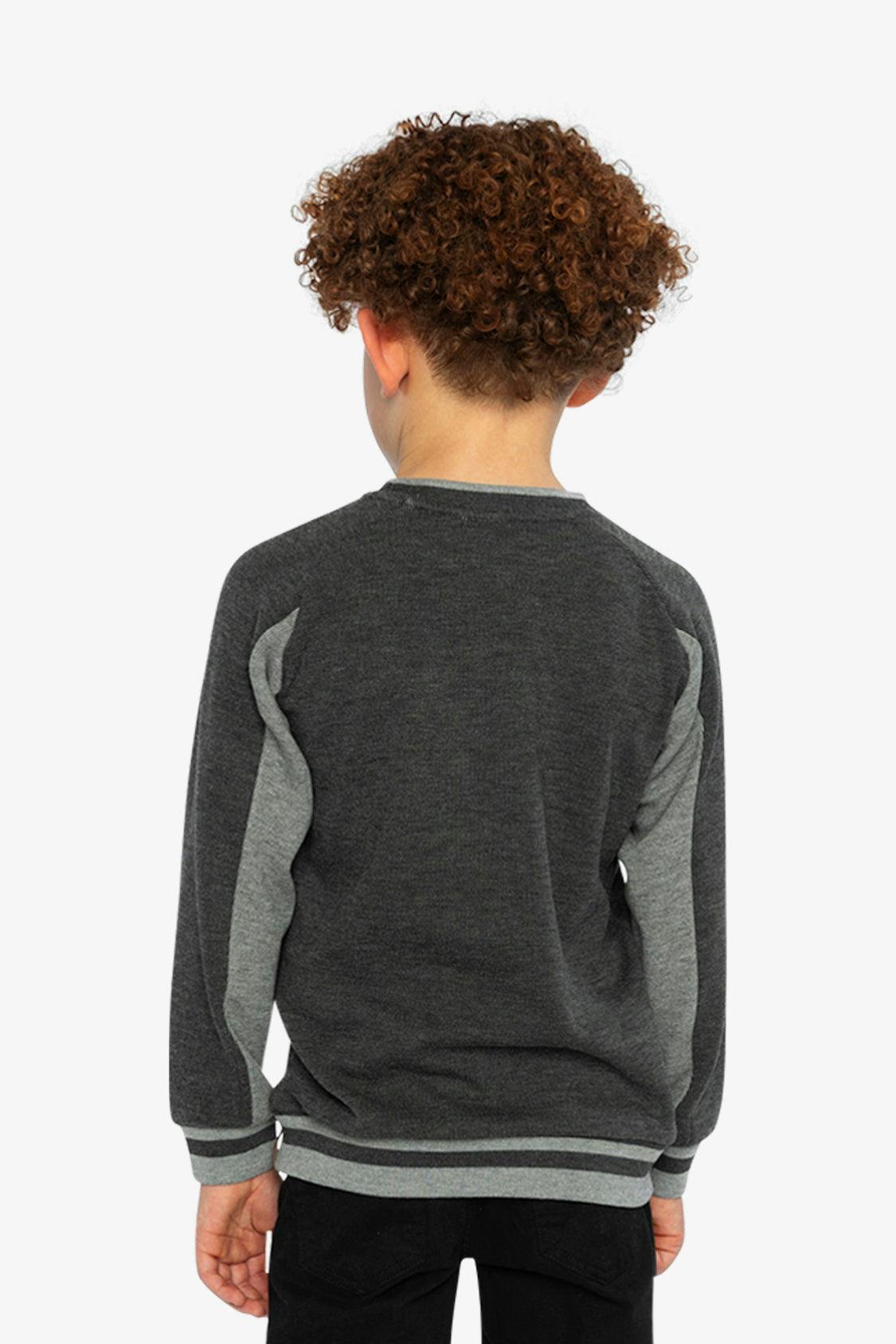 Flat Back Rib Sweatshirt Grey